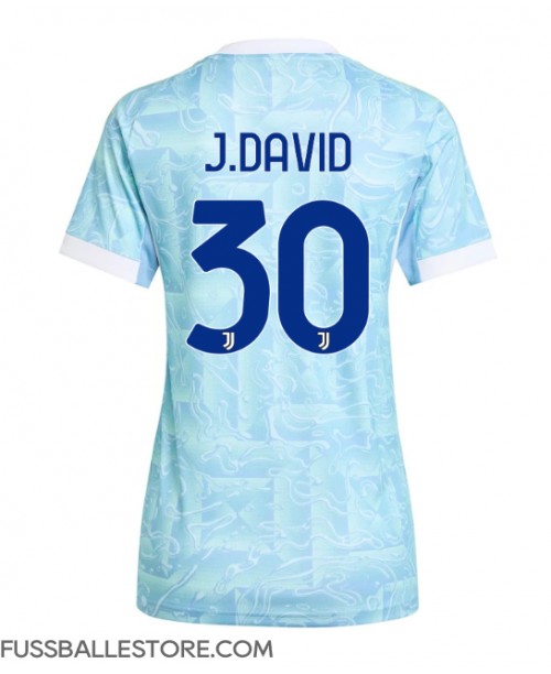 Günstige Juventus Jonathan David #30 Auswärtstrikot Damen 2025-26 Kurzarm Günstige Juventus Jonathan David #30 Auswärtstrikot Damen 2025-26 Kurzarm